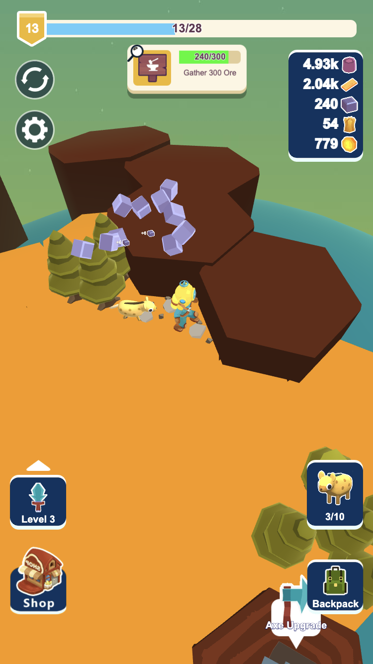 Gathering raw resources