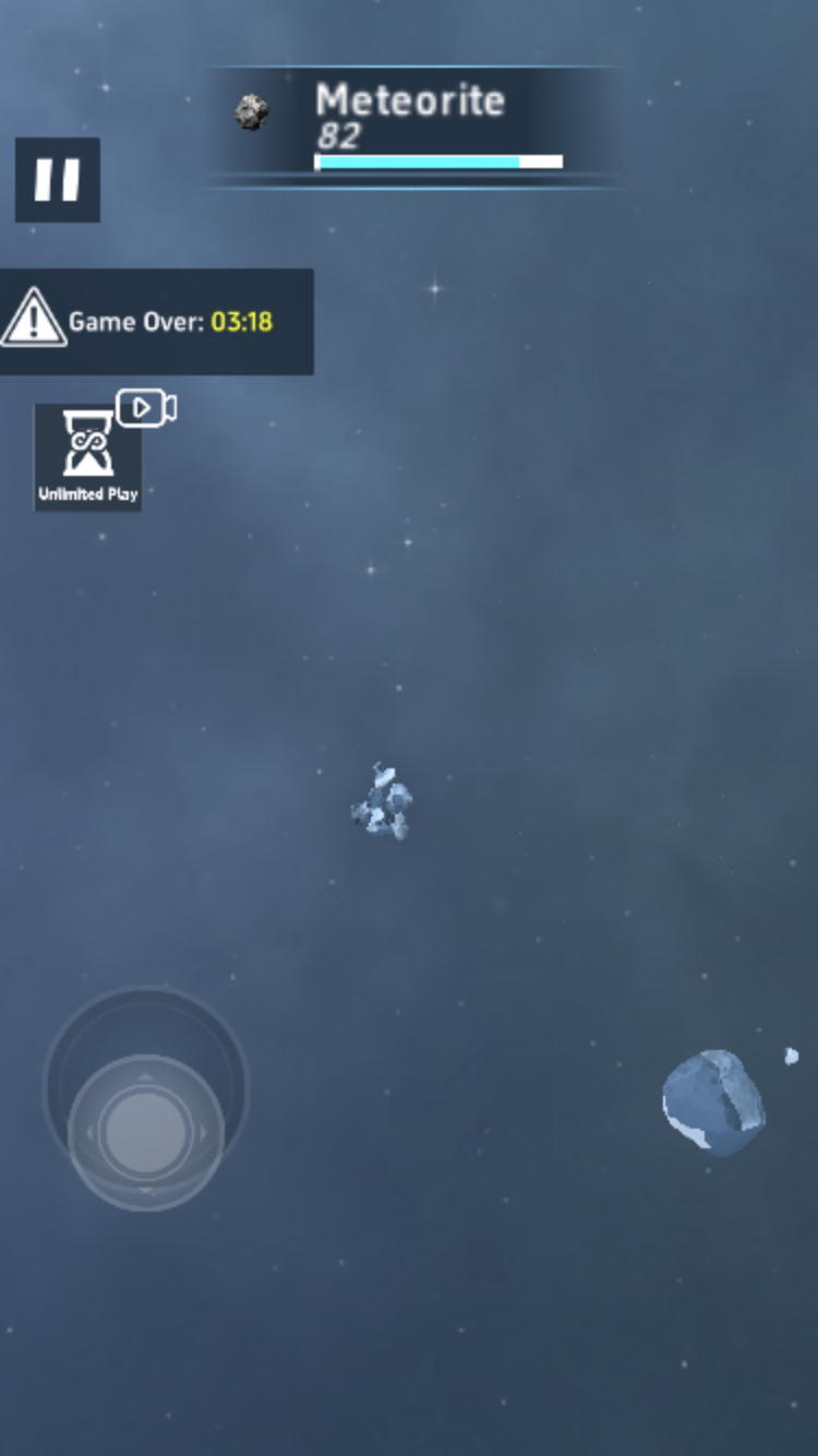 Pull nearby rocks in with gravity