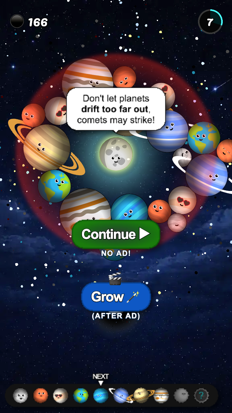 Planet collection interface