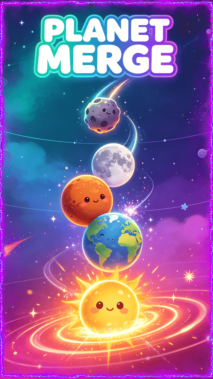 Planet Merge space game artwork