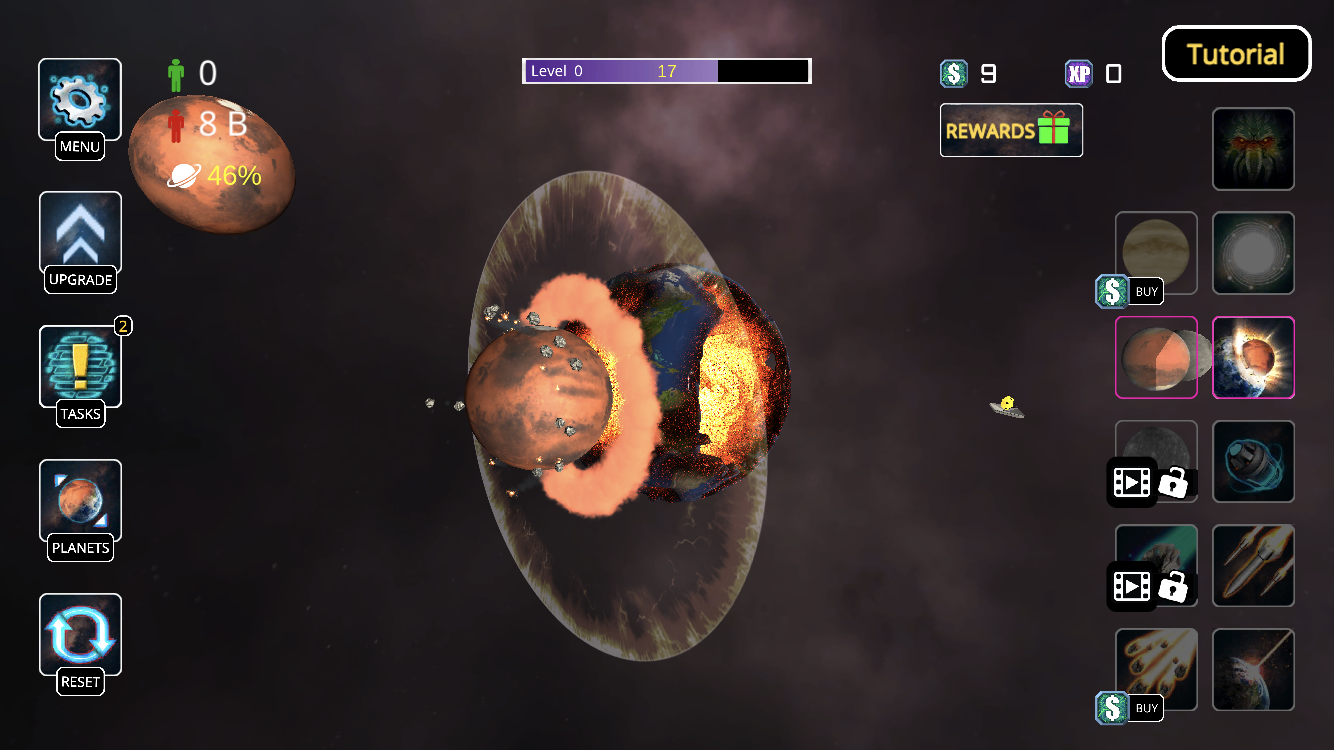 Planet destruction in progress